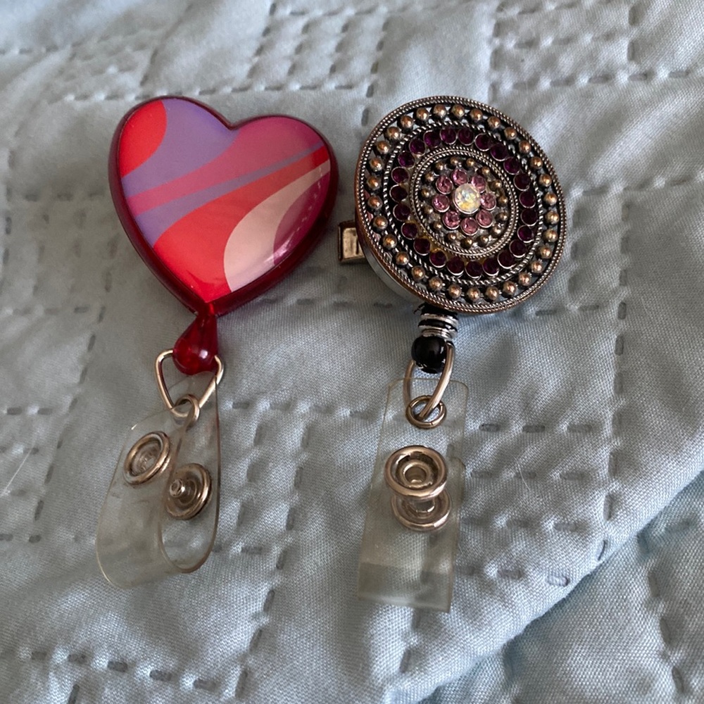 Expandable badge holders.